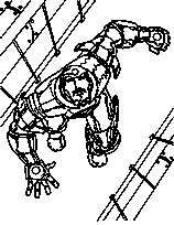 coloriage iron man fonce